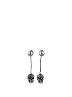 Orecchini Pave Skull color argento