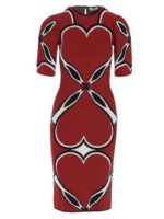 Abito midi Heart rosso