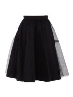Gonna in tessuto con tulle