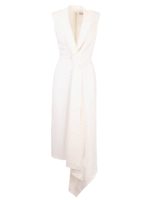 Vestito asimmetrico drappeggiato bianco