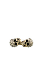 Anello con doppio Skull impreziosito