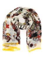 Foulard in seta con motivo floreale