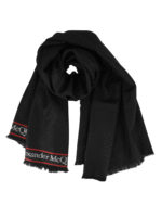 Sciarpa in misto lana e seta jacquard