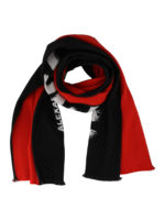 Sciarpa in misto lana con intarsio logo