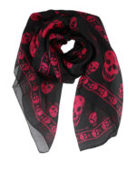 Foulard con stampa teschi
