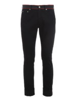 Jeans slim dritti con banda logo