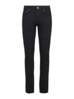 Jeans neri con logo borchiato