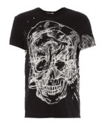 T-shirt in jersey con stampa teschio