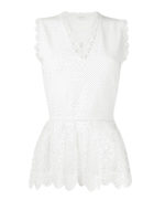 Top con profili in maglia