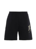 Pantaloni corti con patch dragone