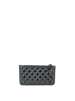 Portacarte con zip e pannello in vernice