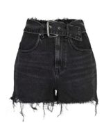 Shorts in denim con cintura