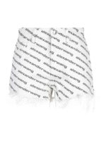 Shorts in denim con logo