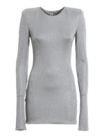 Abito a costine in jersey lame