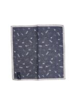 Pochette blu con dettagli grigi