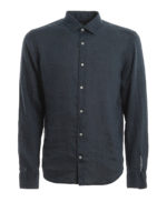 Camicia Bond in lino tinta in capo