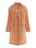 Cappotto in misto cotone micro check