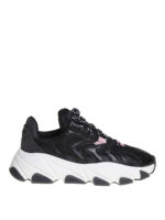 Sneaker Extreme nere in pelle e tessuto