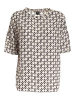 Blusa beige con patter geometrico