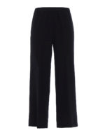 Pantaloni palazzo neri in seta