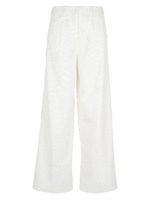 Pantalone palazzo corduroy bianco