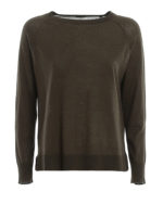 Raglan sleeve cotton sweater