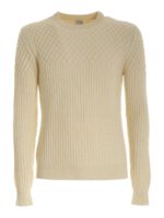 Pullover a coste bianco