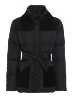 Giacca imbottita con colletto in velluto