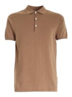 Polo tre bottoni beige