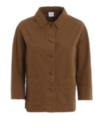 Camicia corta in gabardine di cotone