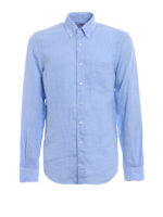 Camicia Magra azzurra in lino bd