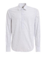 Camicia chiusa in popeline a righe