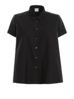 Camicia in popeline con polsini cuciti