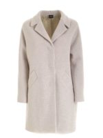 Cappotto bianco con revers classico