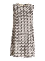 Abito beige con pattern geometrico