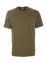 T-shirt verde con etichetta logo