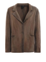 Blazer classico in misto lana camouflage