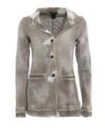 Giacca destroyed in cotone e lino