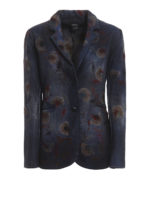 Giacca in cashmere con dettagli floreali