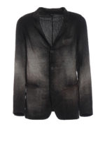 Giacca grigio scuro in misto lino degrade