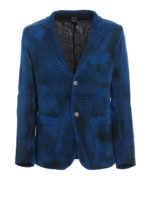 Giacca in misto lino verniciata