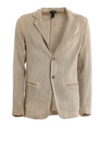 Blazer in misto lino dipinto a mano