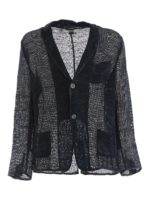 Blazer a rete in misto lino