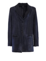 Giacca lunga in misto lana sfumata