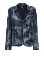 Blazer in vera canapa effetto stone washed