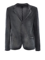 Blazer in misto merino punto stuoia velvet