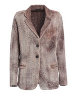 Giacca in lana punto stuoia