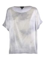 Blusa a mezze maniche in seta stretch