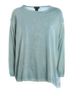 Maglia over con retro in seta floreale