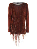 Barchetta in cashmere e seta con frange